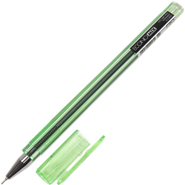 Ручка гелева Econoасорті Piramid 0,5мм зелена (12) E11913-04