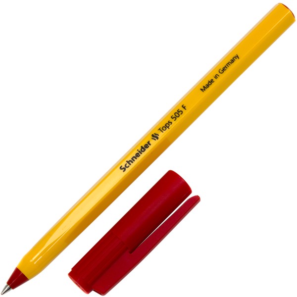Ручка кулькова Schneider Tops 505F 0,5мм червона, корпус помаранчевий (50) S150502