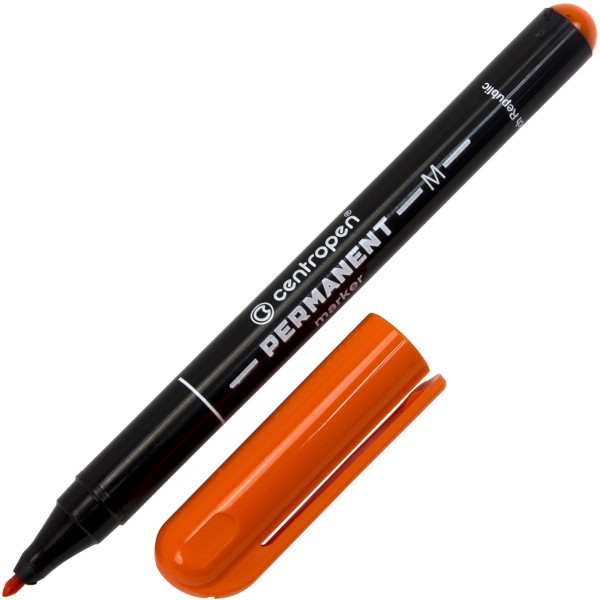 Маркер Centropen Permanent тонкий 1 мм оранжевый (10) (1000) 2846/06