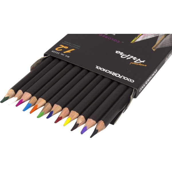 Олівці кольорові 12 кольорів Cool For School ArtPro професійні трикутні  CF15159