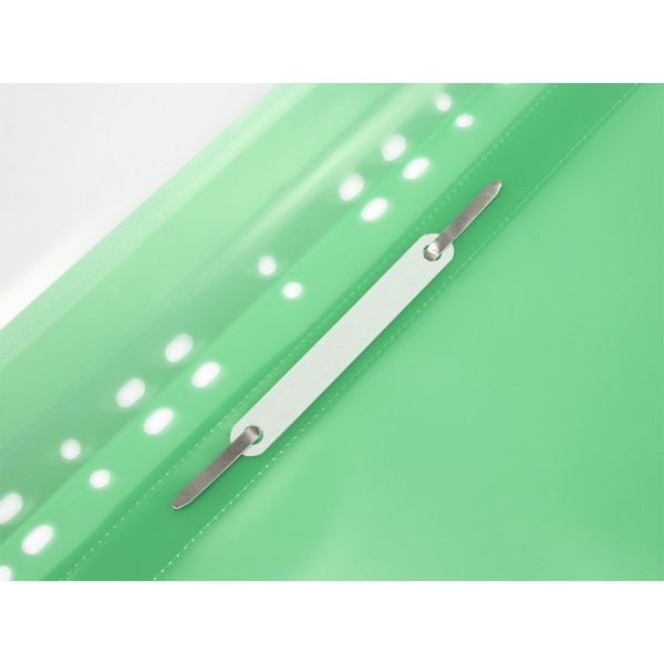 Папка-швидкозшивач Economix А4 з перфорацією глянцева прозорий верх зелена (10) (300) E31510-04 