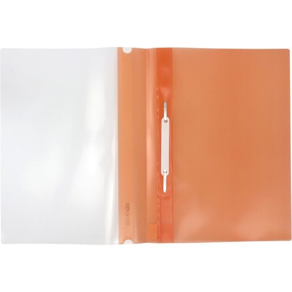 Папка-швидкозшивач Economix А4 без перфорації глянцева прозорий верх помаранчева (10) E31511-06