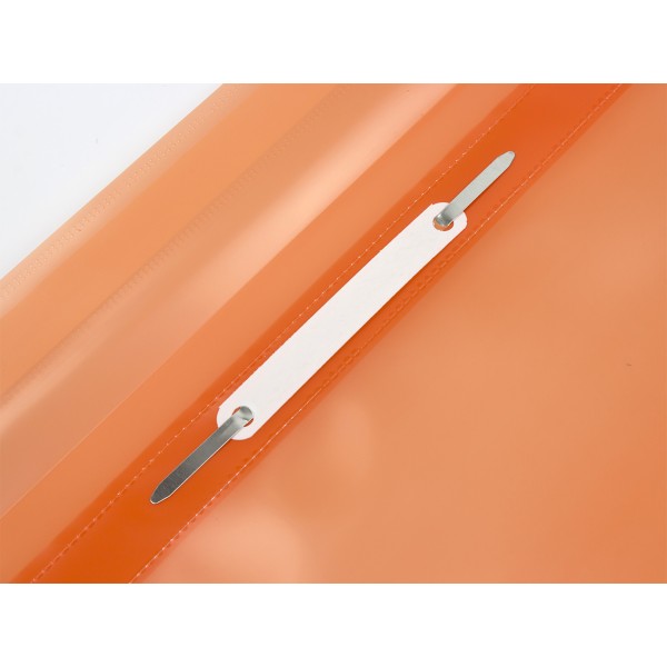 Папка-швидкозшивач Economix А4 без перфорації глянцева прозорий верх помаранчева (10) E31511-06