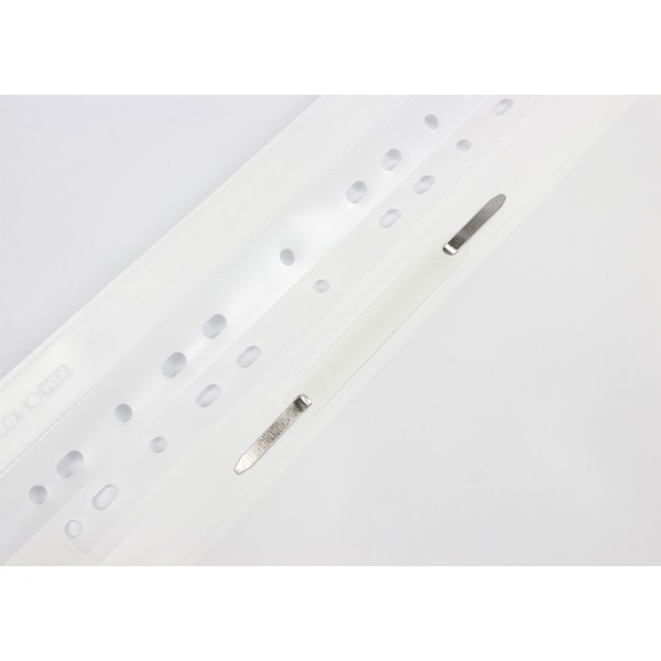 Папка-швидкозшивач Economix A4 з прозорим верхом з перфорацією глянець біла (10) (300) E31510-14