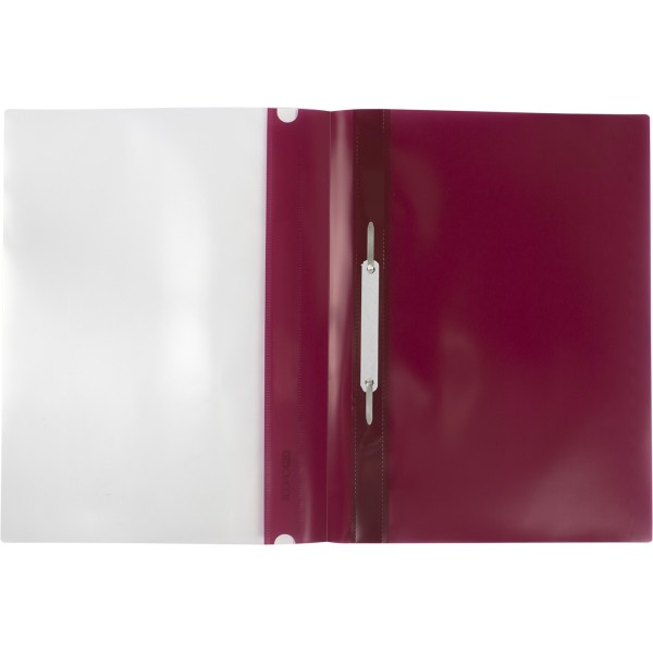 Папка-швидкозшивач Economix A4 з прозорим верхом без перфорації глянець бордова (10) E31511-18