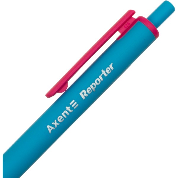 Ручка автоматична кулькова масляна Axent Reporter Color 0,7 мм синя (56) AB1069-02