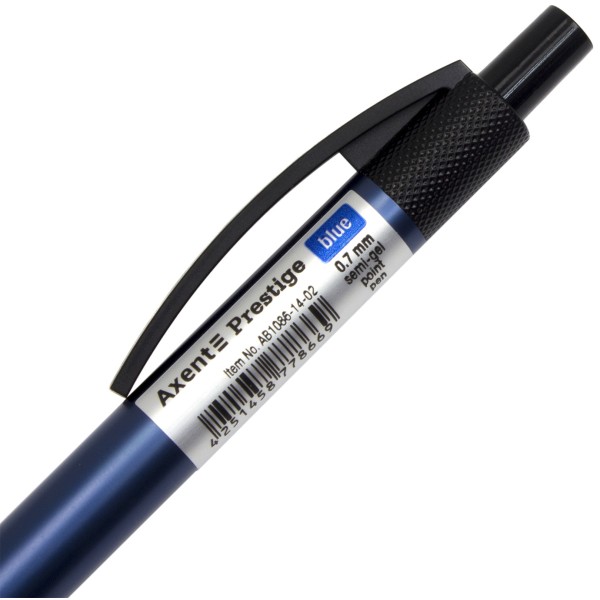 Ручка автоматична масляна Axent Prestige синя корпус синій (12) AB1086-14-02