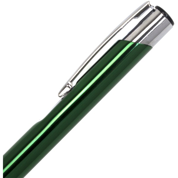 Ручка автоматична кулькова Economix HIT металевий корпус зелений, синя (50) E10307-04