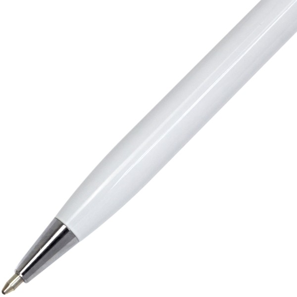 Ручка кулькова Economix Stylus синя,металева,корпус білий (50) E10308-14  