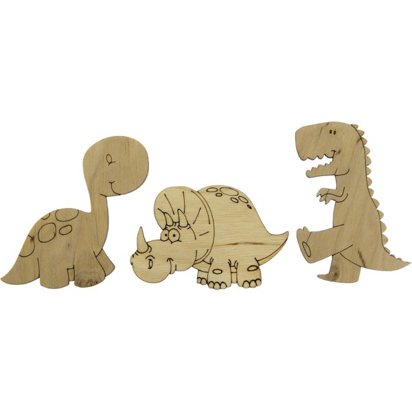 Динозавр 7х6 см фанера асорті (5)