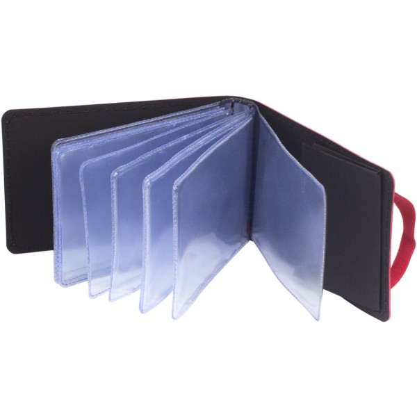 Візитниця на 20 візиток Optima Vivella кишенькова на резинці червона O51615-03 