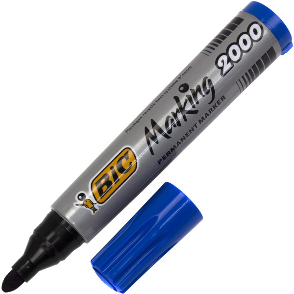 Маркер Bic 2000 Permanent 0,8-3мм синий (12) 820914/064/8209143