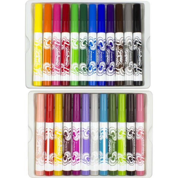 Фломастеры Marco 24 цвета 3,38 мм Jumbo (6) (24) 1632-24