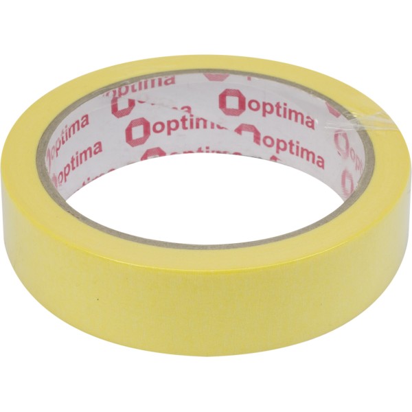 Стрічка клейка малярна Optima 24 ммх27 м жовта (1) O45341