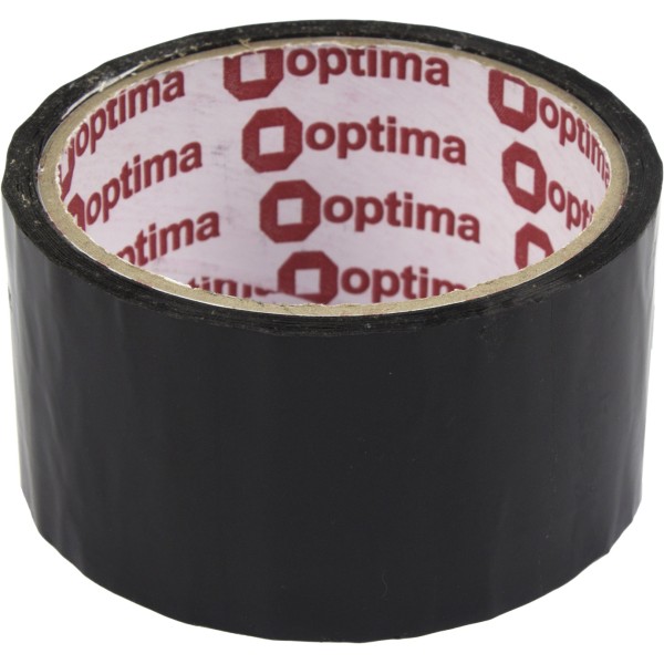 Стрічка клейка канцелярська Optima 48 ммх30 м чорна (6) (72) O45304-01