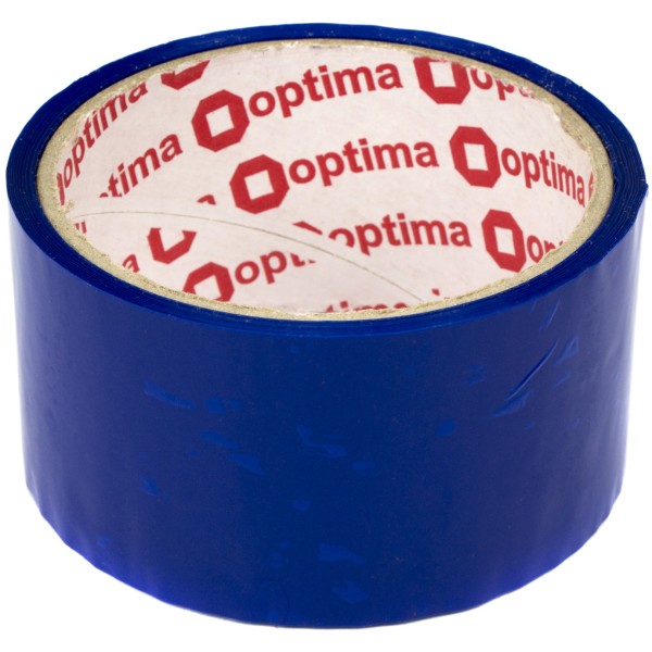 Стрічка клейка канцелярська Optima 48 ммх30 м синя (6) (72) O45304-02