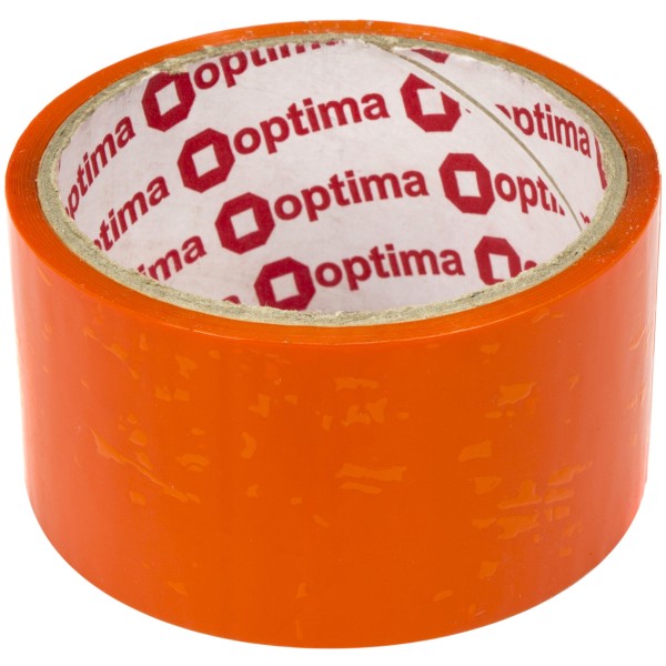 Стрічка клейка канцелярська Optima 48 ммх30 м помаранчева (6) (72) O45304-06