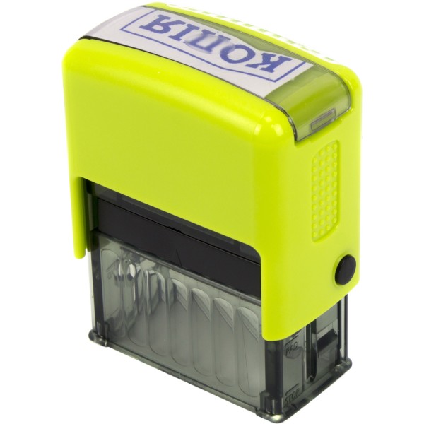 Оснастка для штампа пластиковая 38 х14 мм Shiny Карбон Копія зеленая S-852