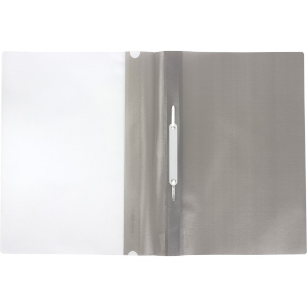 Папка-швидкозшивач Economix Light А4 з прозорим верхом без перфорації фактура апельсин сіра (10) E38503-10