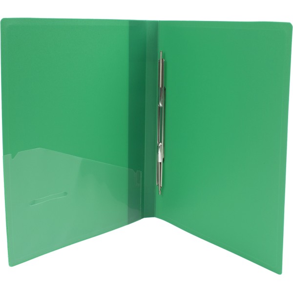 Папка-вуса Economix CLIP A Light A4 пластикова з 1 кишенею зелена (1) (20) (120) E31207-04