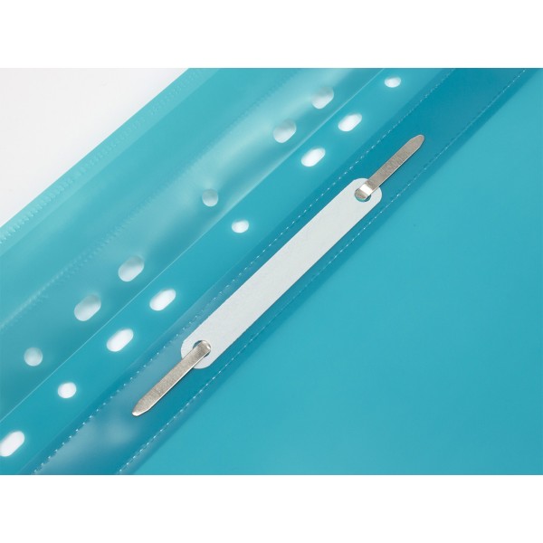 Папка-швидкозшивач Economix A4 з прозорим верхом з перфорацією глянець бірюза (10) (300) E31510-21