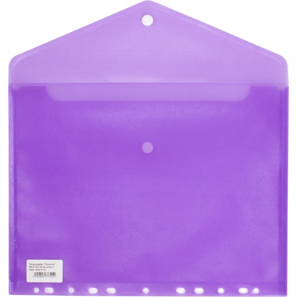 Папка-конверт Economix E31325 А4 перфорована на кнопці асорті