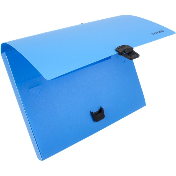 Портфель на застежке Economix А4 пластиковый голубой (1) (6) E31607-11 