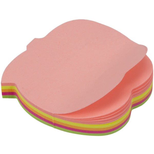 Блок для заміток з липким шаром 45 х50 мм 80 аркушів неоновий мікс Economix Яблуко (12) Е20954