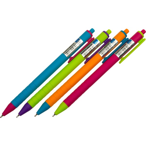 Ручка автоматична кулькова масляна Axent Reporter Color 0,7 мм синя (56) AB1069-02