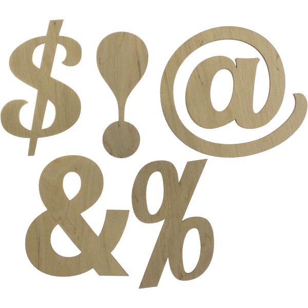 Символы ассорти 3-10 см фанера (5)