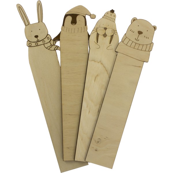 Закладки Звірі асорті 19х4 см фанера