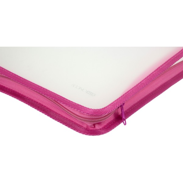 Папка на блискавці пластикова Economix A4 рожева (30) E31644-09