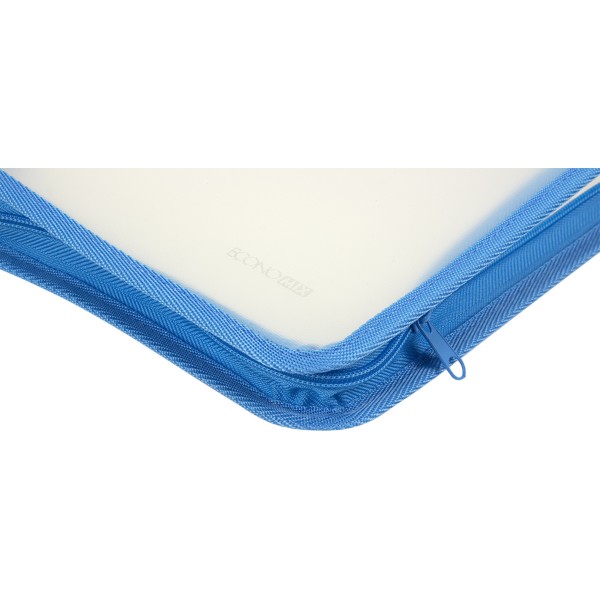 Папка на блискавці пластикова Economix B5 блакитна (20) E31645-11