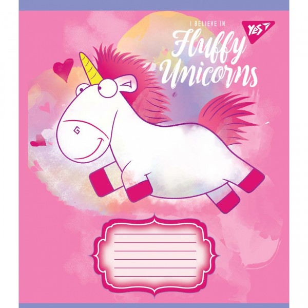 Зошит 12 аркушів лінія YES Unicorns (25) (250) 763454