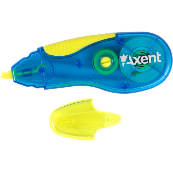 Коректор стрічковий Axent 5ммх5м, синьо-жовтий (12) (30) 7006-01