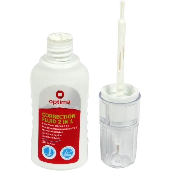 Корректор с кисточкой + ручка 2 в 1 Optima 10мл (12) O41319