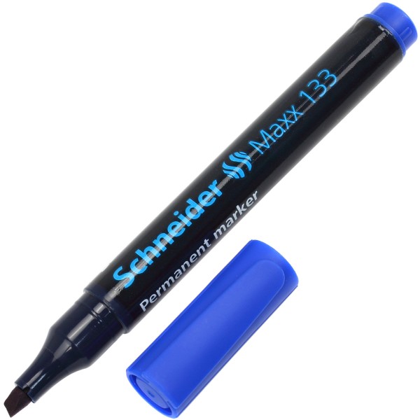 Маркер Permanent Schneider 133 1-4мм синій (10) (400) S113303
