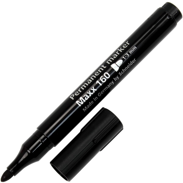 Маркер перманентный Schneider 160 1-3мм круглый черный S116001