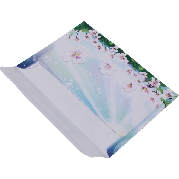 Конверт поштовий С5 (2+0) кольоровий самосклеювальний адресна сітка 140х220мм (10) (100)