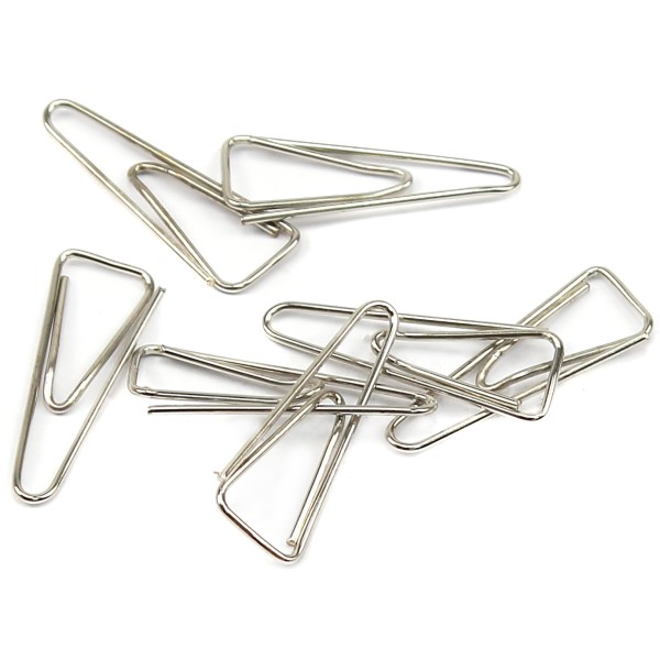 Скріпки 25мм Axent трикутні з вигином нікельовані 100 шт (20) (240) 4105