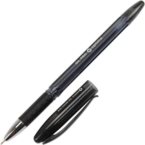 Ручка кулькова масляна Optima Oil Pro 0,5мм чорна (12) (144) O15616-01