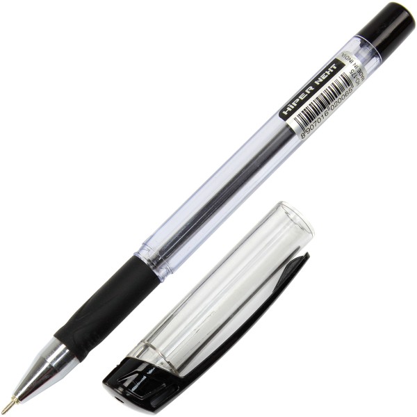 Ручка масляна кулькова Hiper Next 0,7 мм чорна (10) (100) HO-175