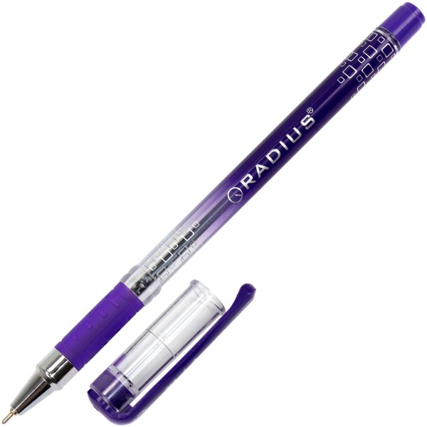 Ручка кулькова Radius I-pen 0,7мм фіолетова напівпрозорий корпус (12) (144) (1728) 0184