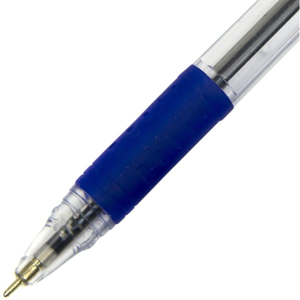 Ручка кулькова Radius Race 0,7мм синя прозорий корпус (12) (144) (1728) 0061