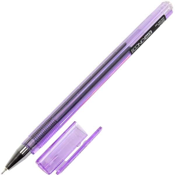 Ручка гелева Econoасорті Piramid 0,5мм фіолетова (12) (144) (1296) E11913-12