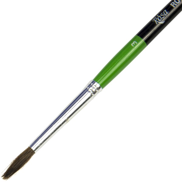 Пензлик художній поні круглий 3 Rosa Studio коротка ручка (6) 612/18661203