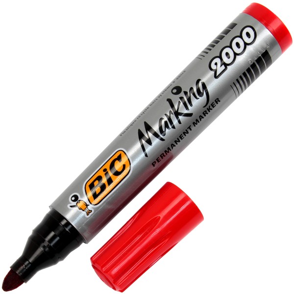 Маркер Bic 2000 Permanent 0,8-3мм червоний (12) 820913/033/8209133