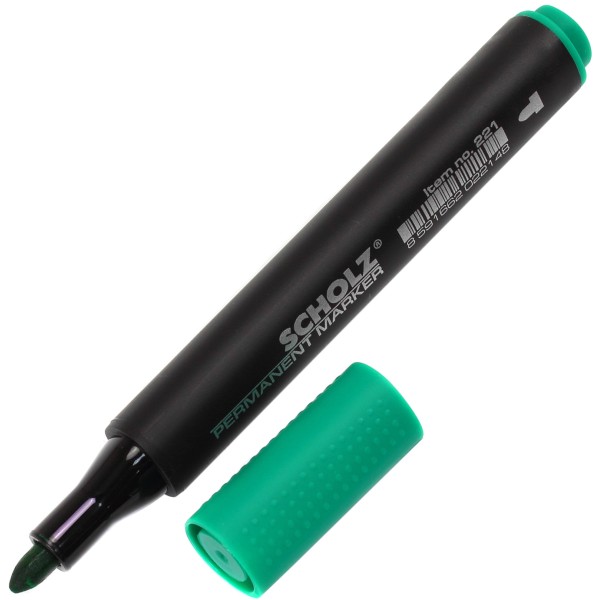 Маркер Sсholz Permanent 1-2мм зеленый 221