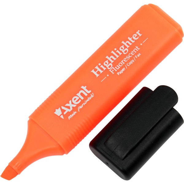 Текстмаркер Axent скошенный Highlighter 1-5 мм оранжевый (12) (120) 2531-12-A