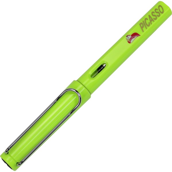 Ручка чернильная Picasso в в пластиковом футляре, с капсулами (3 шт), зеленый корпус 450F
